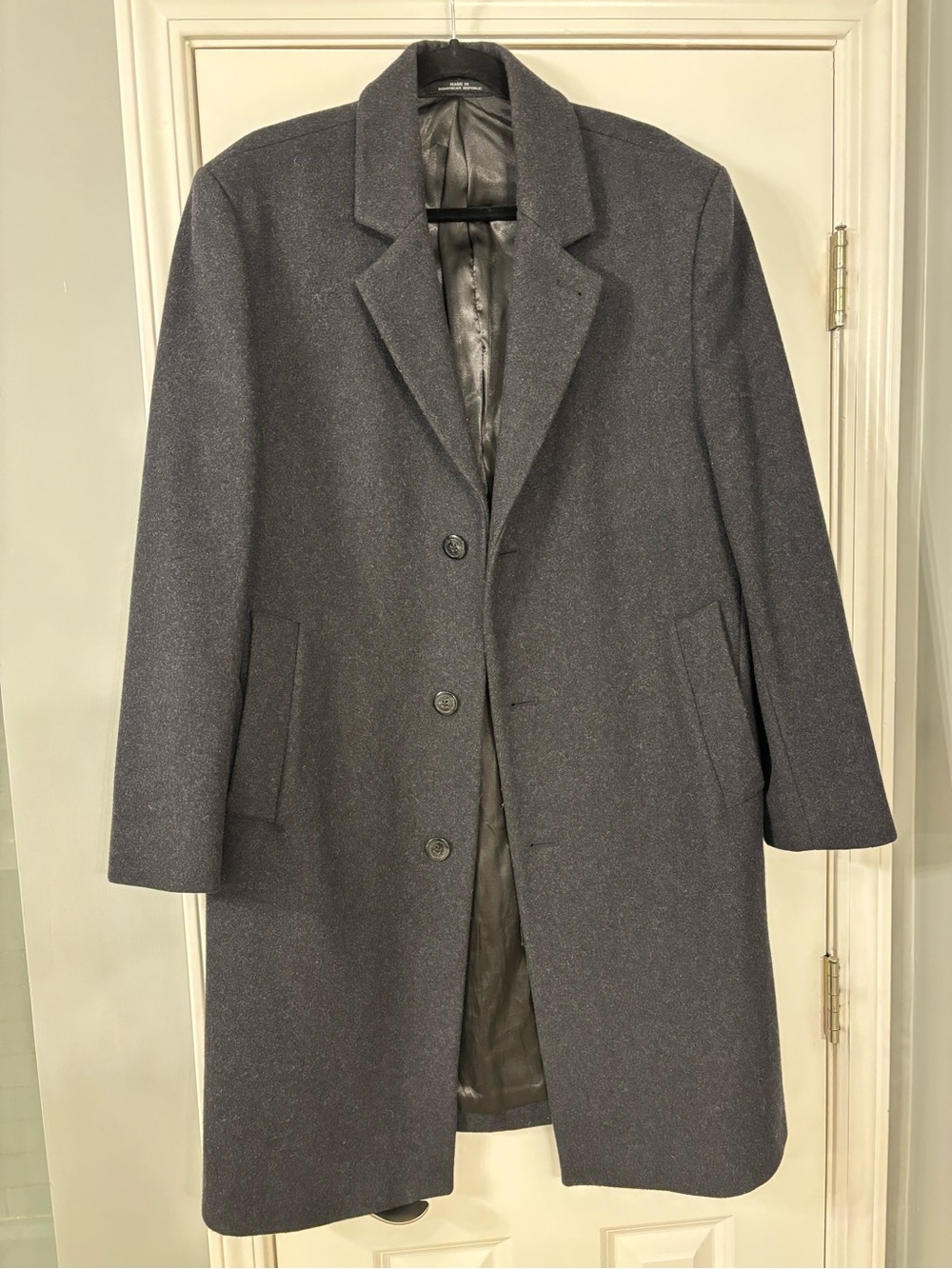 London Fog Men's Charcoal Single-Breasted Trench Coat